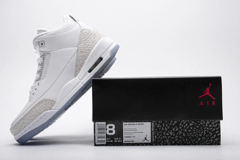 Jordan 3 Retro Pure White (2018)  136064-111