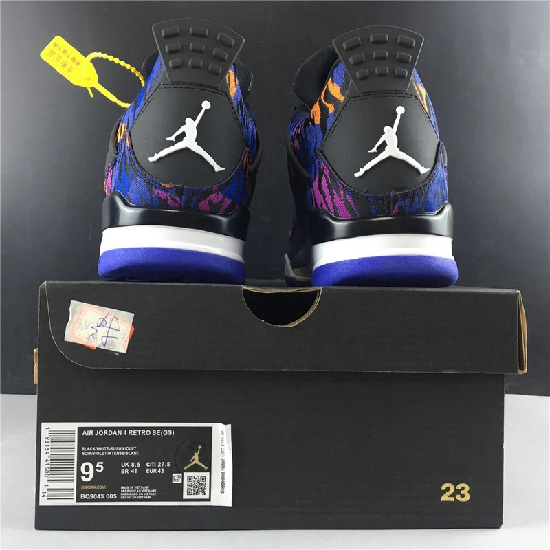Jordan 4 Retro Black Rush Violet (GS) - BQ9043-005