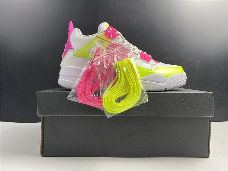 Jordan 4 Retro White Lemon Pink (GS) - CV7808-100