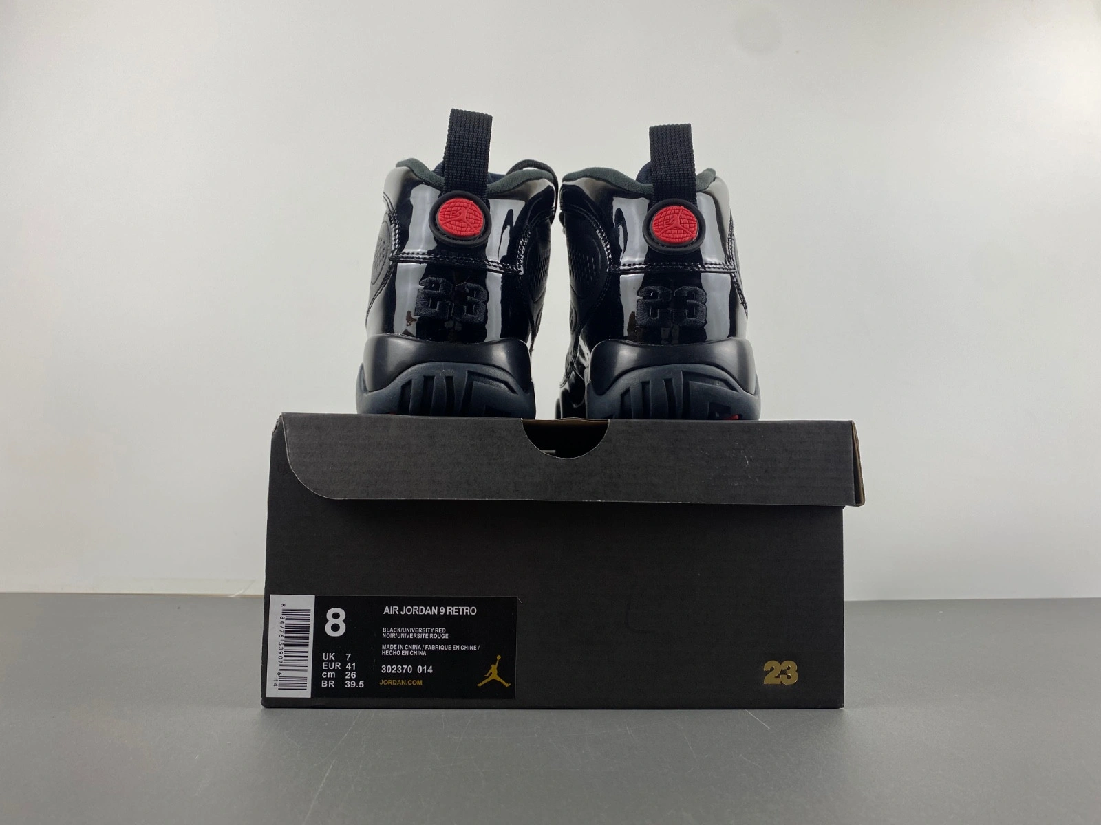 Jordan 9 Retro Bred Patent Men's - 302370-014
