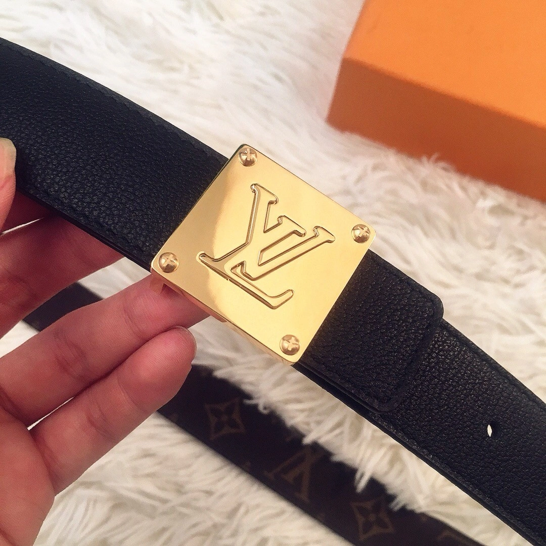 LOUIS VUITTON MORNINGRAM 30mm Double Side Belt M0066U