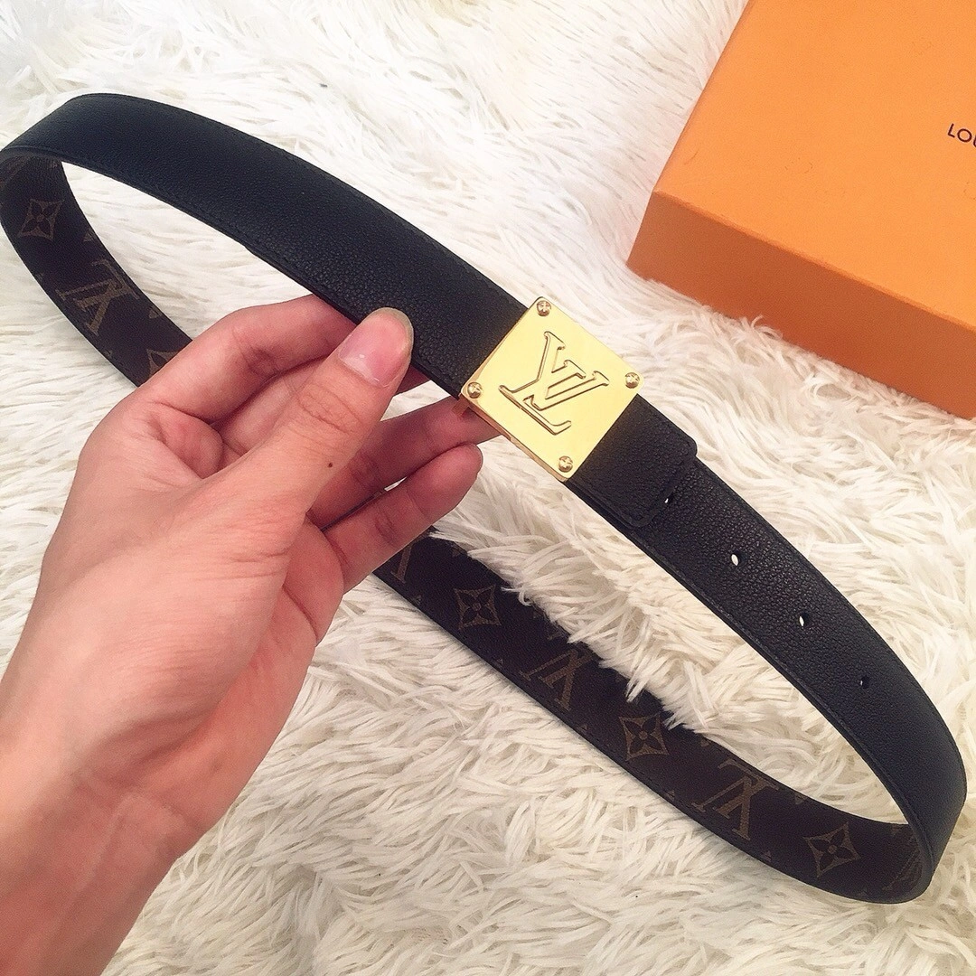 LOUIS VUITTON MORNINGRAM 30mm Double Side Belt M0066U