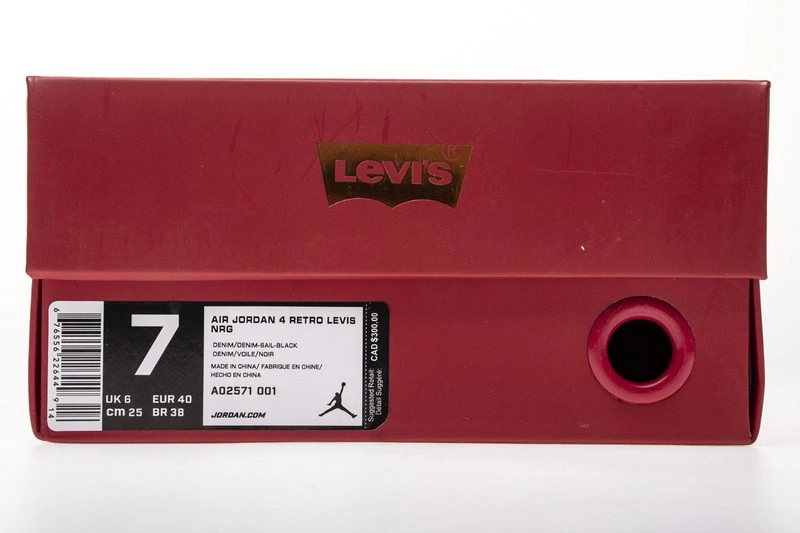 Levi's Air Jordan 4 Black Denim AO2571-001
