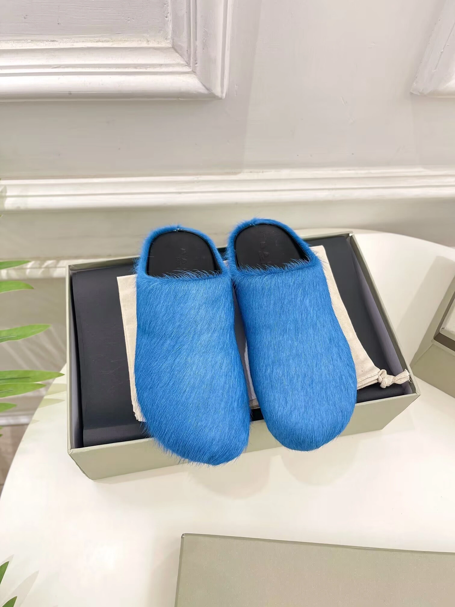 MARNI Blue Fussbett Sabot Loafers