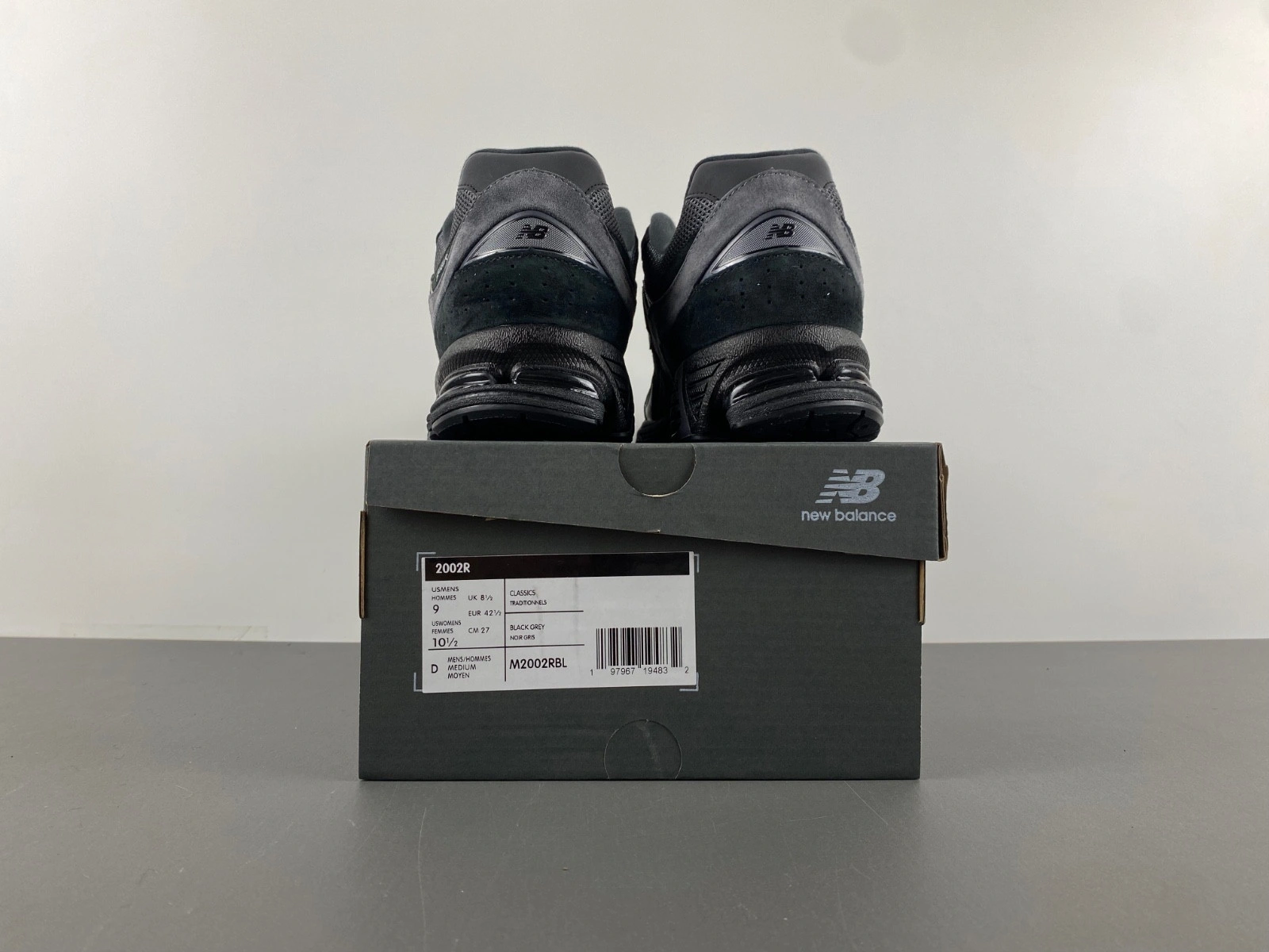 New Balance 2002R Black Dark Grey Men's - M2002RBL