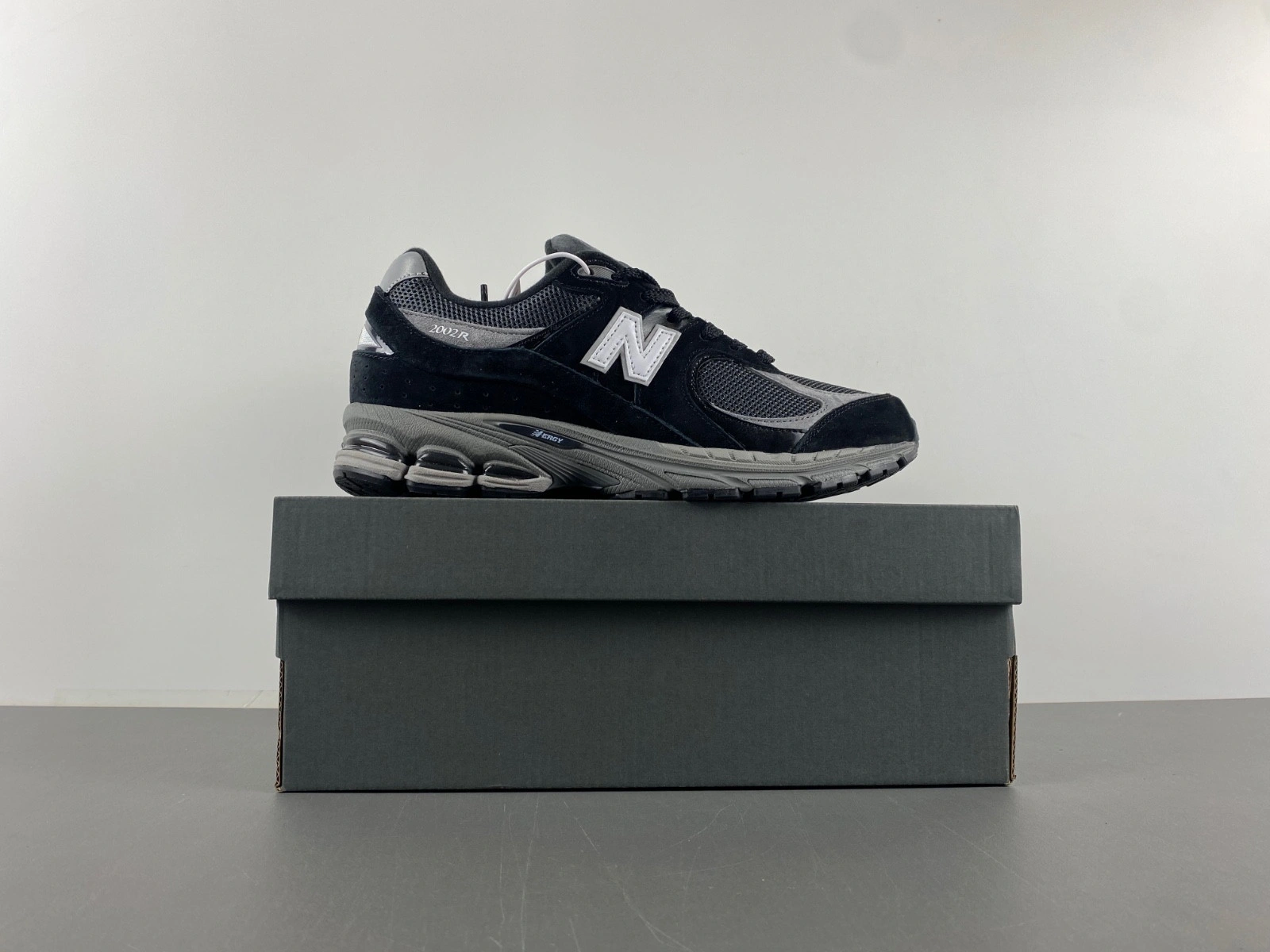 New Balance 2002R Black Dark Grey White