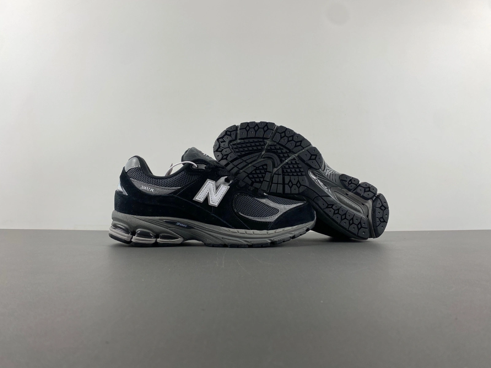 New Balance 2002R Black Dark Grey White