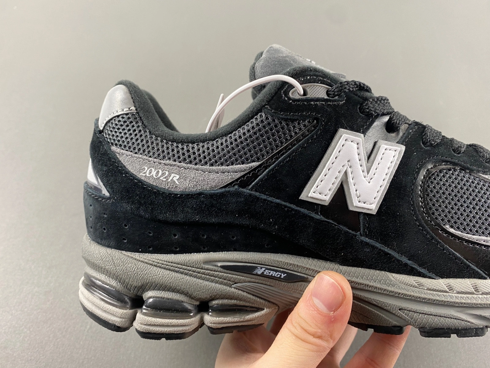 New Balance 2002R Black Dark Grey White