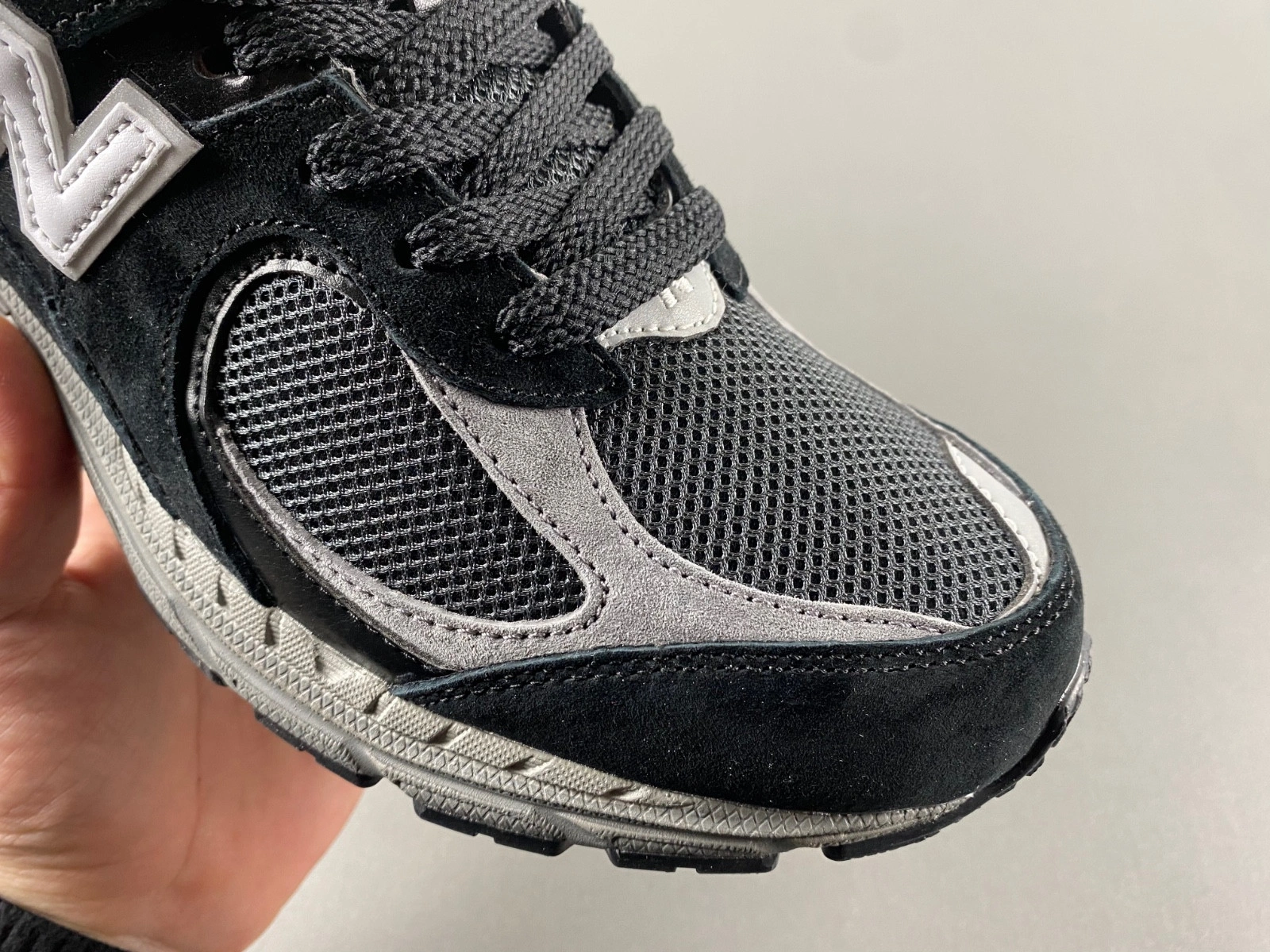 New Balance 2002R Black Dark Grey White