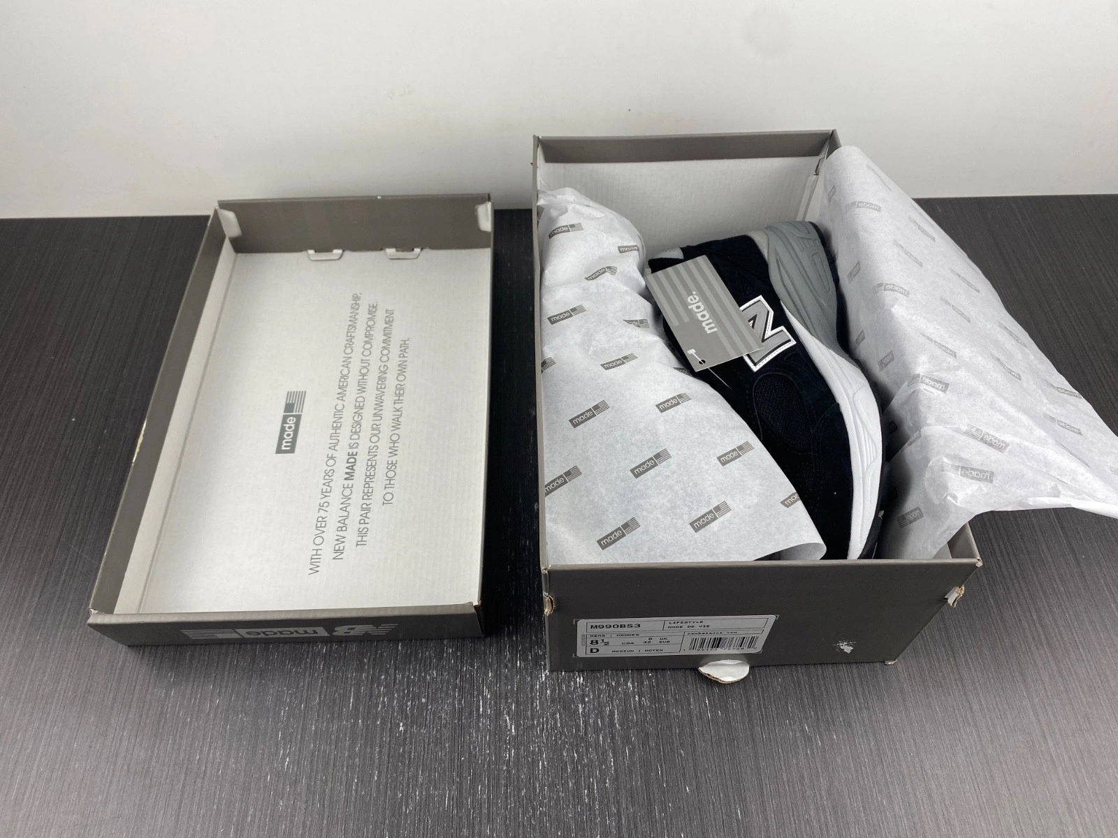 New Balance 990v3 Black White - M990BS3