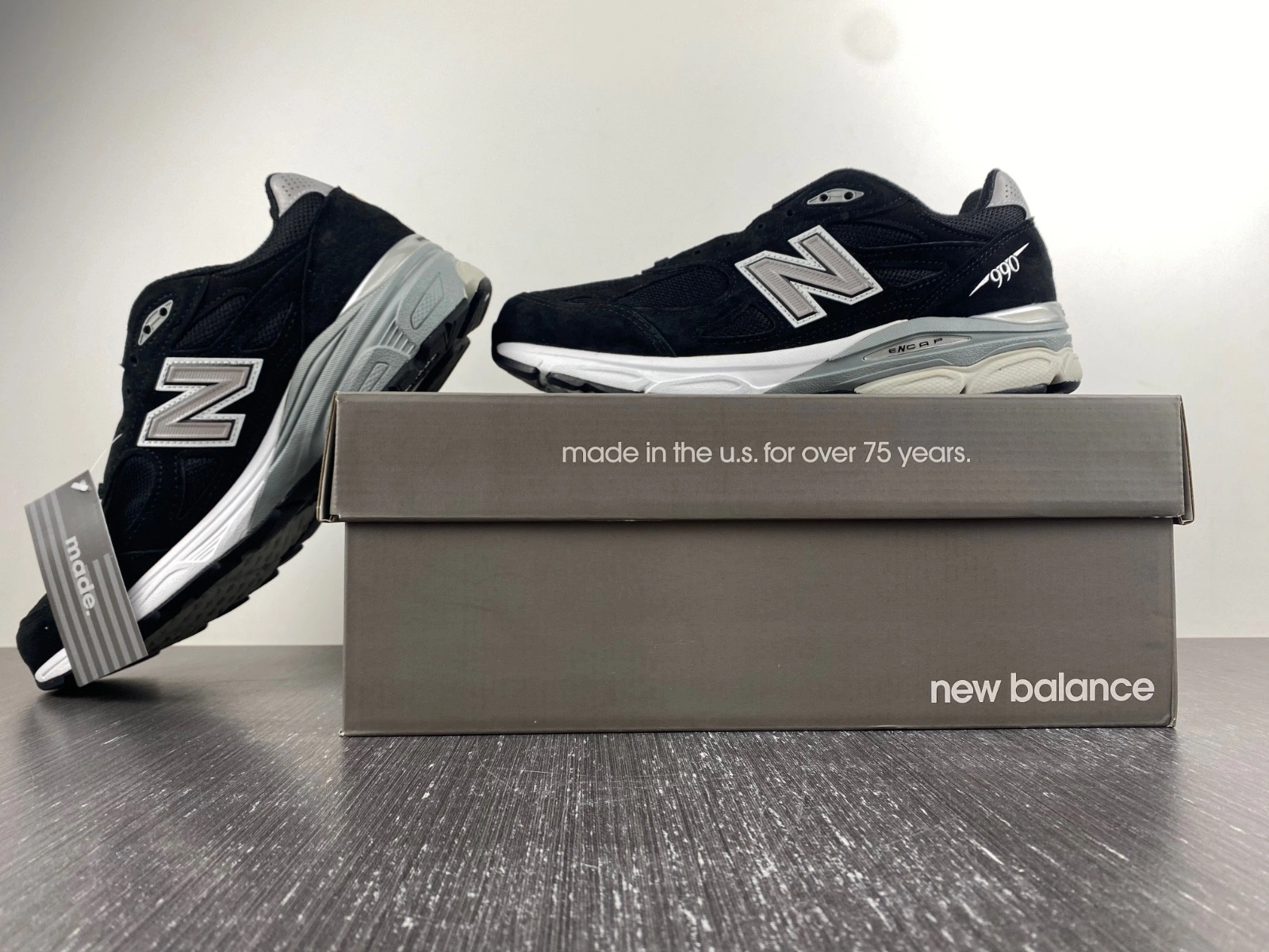 New Balance 990v3 Black White - M990BS3