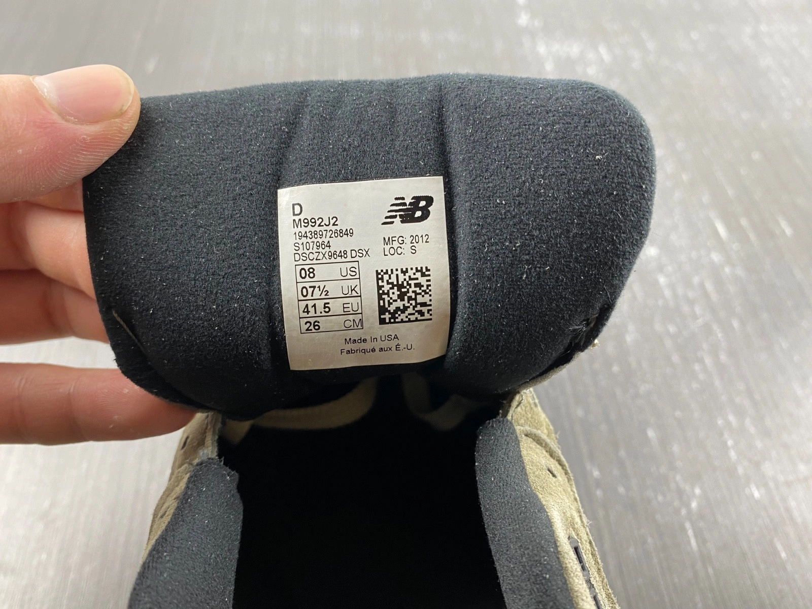 New Balance 992 JJJJound Grey - M992J2