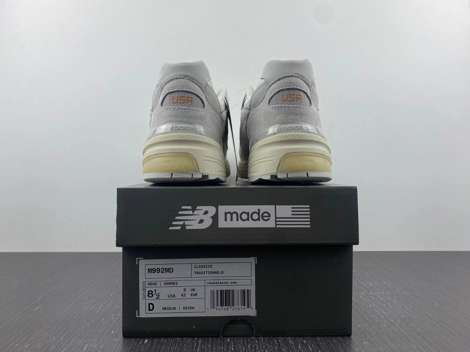 New Balance 992 White Silver   Nimbus Cloud M992MD
