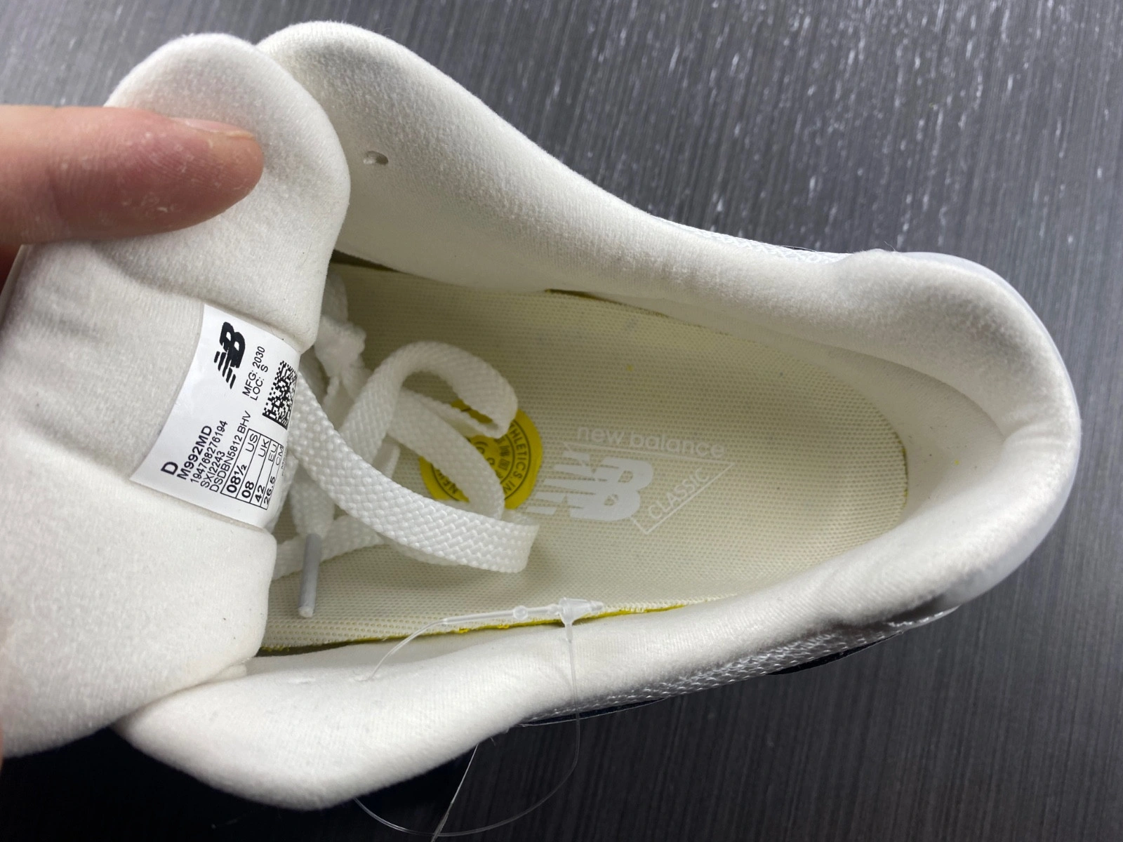 New Balance 992 White Silver   Nimbus Cloud M992MD