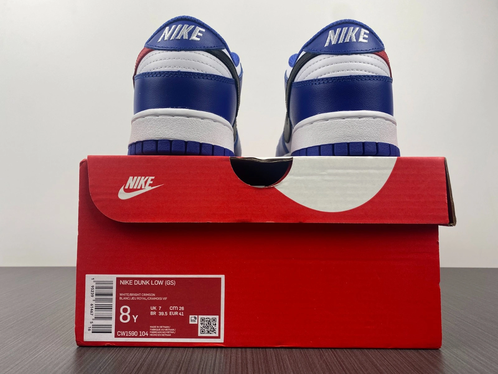 Nike  Dunk Low GS 'Game Royal Crimson'  CW1590 -  104