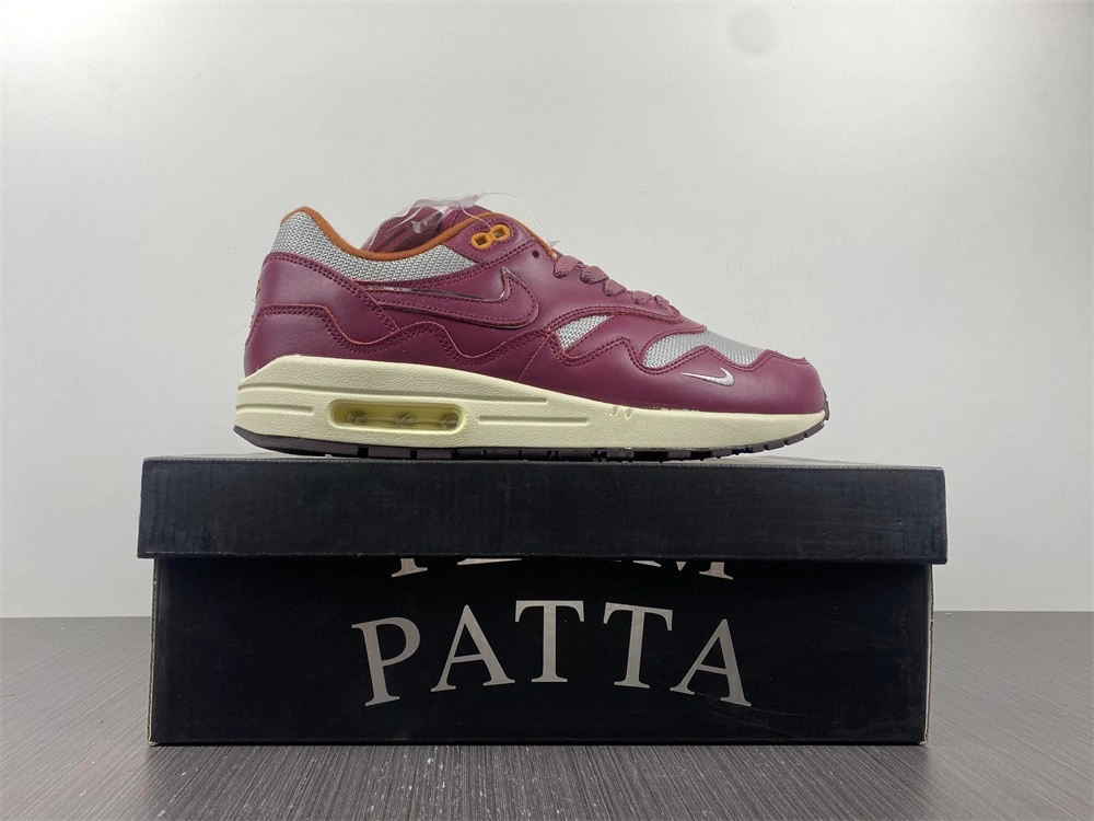 Nike Air Max 1 Patta Waves Rush Maroon (with Bracelet)  DO9549-001
