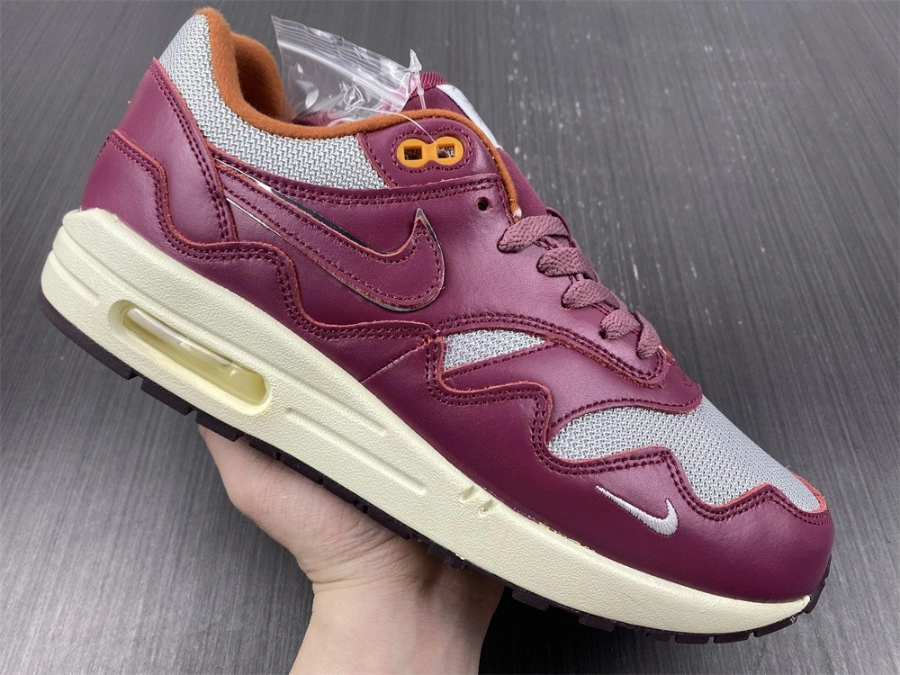 Nike Air Max 1 Patta Waves Rush Maroon (with Bracelet)  DO9549-001