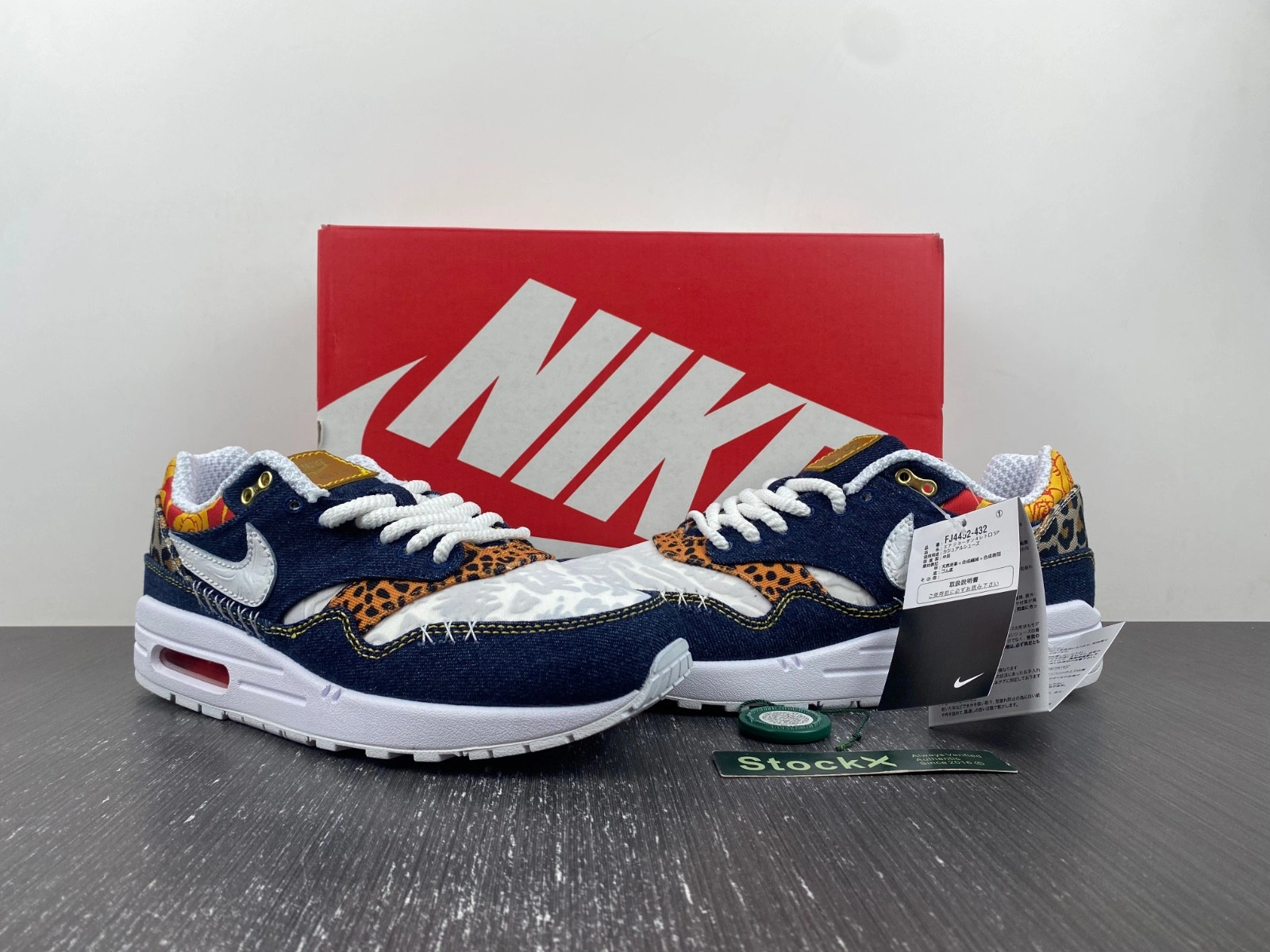 Nike Air Max 1 Premium Denim Leopard Men's - FJ4452-432