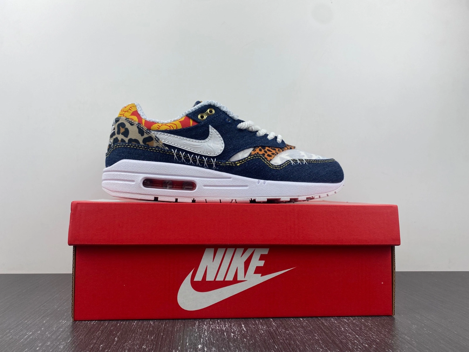 Nike Air Max 1 Premium Denim Leopard Men's - FJ4452-432