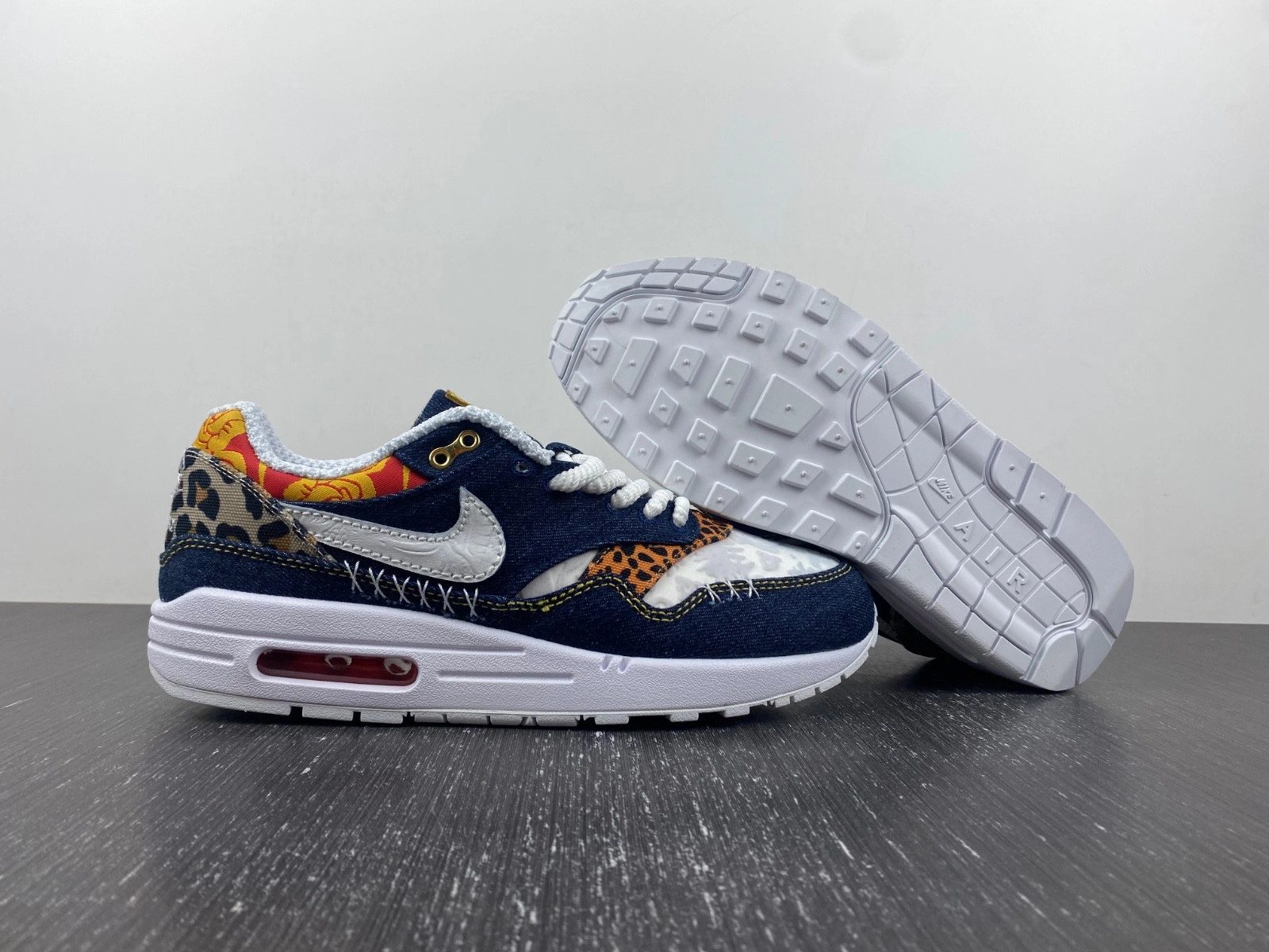 Nike Air Max 1 Premium Denim Leopard Men's - FJ4452-432
