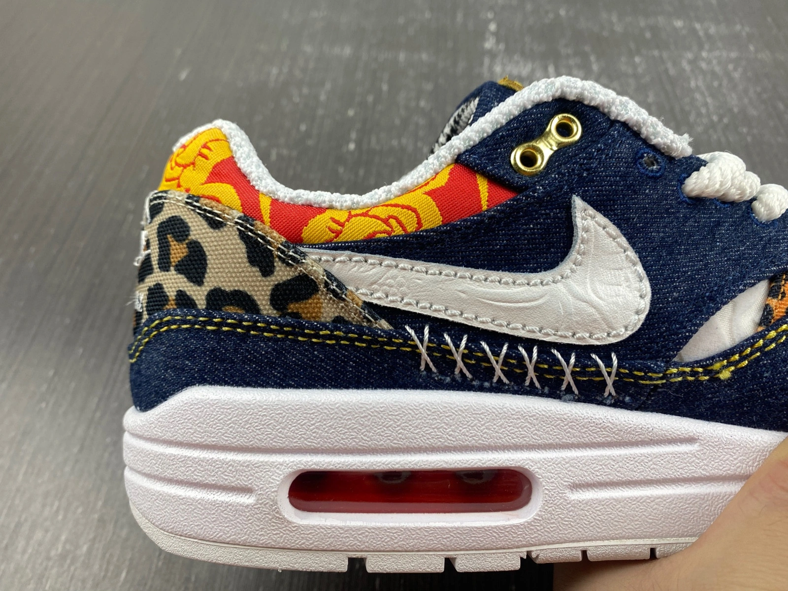 Nike Air Max 1 Premium Denim Leopard Men's - FJ4452-432