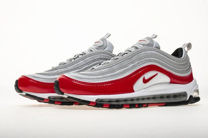 Nike Air Max 97 pure platinum university red   921826 -009