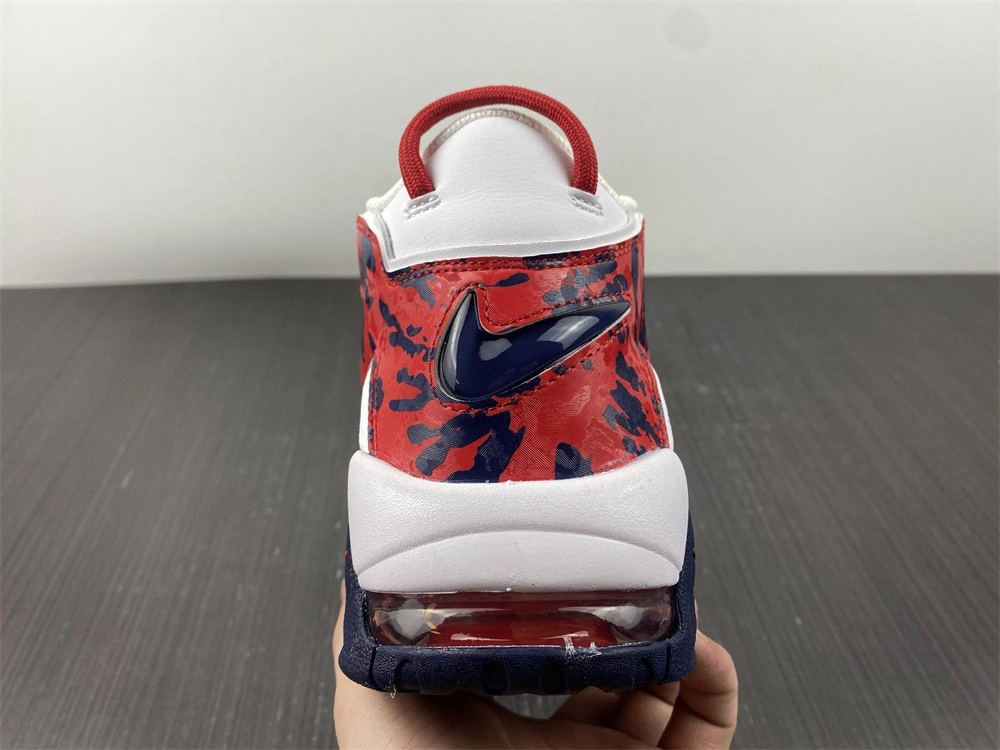 Nike Air More Uptempo White Blue Red Camo (GS)   CZ7885-100