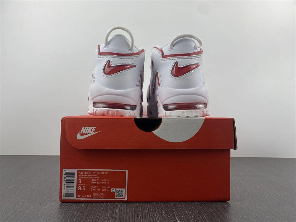 Nike Air More Uptempo White Varsity Red Outline  921948-102