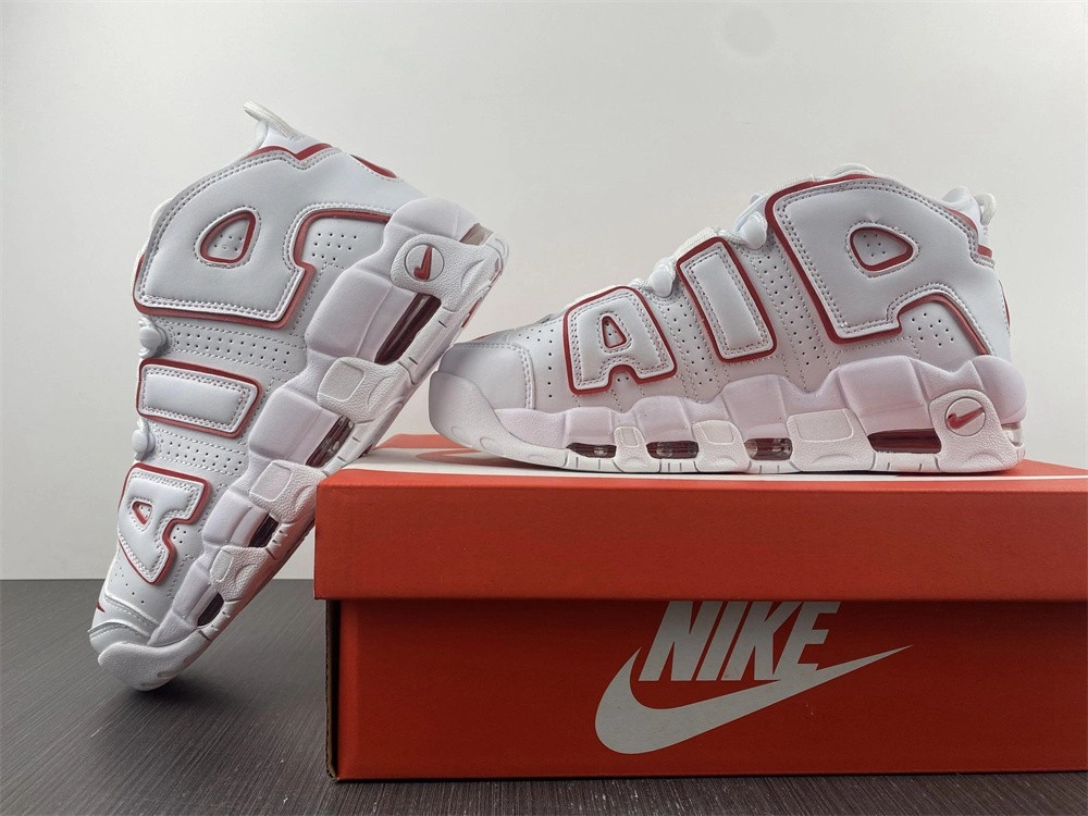 Nike Air More Uptempo White Varsity Red Outline  921948-102