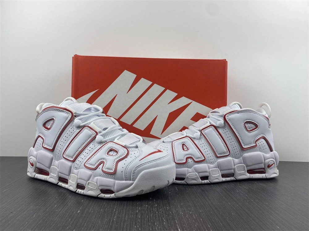 Nike Air More Uptempo White Varsity Red Outline  921948-102
