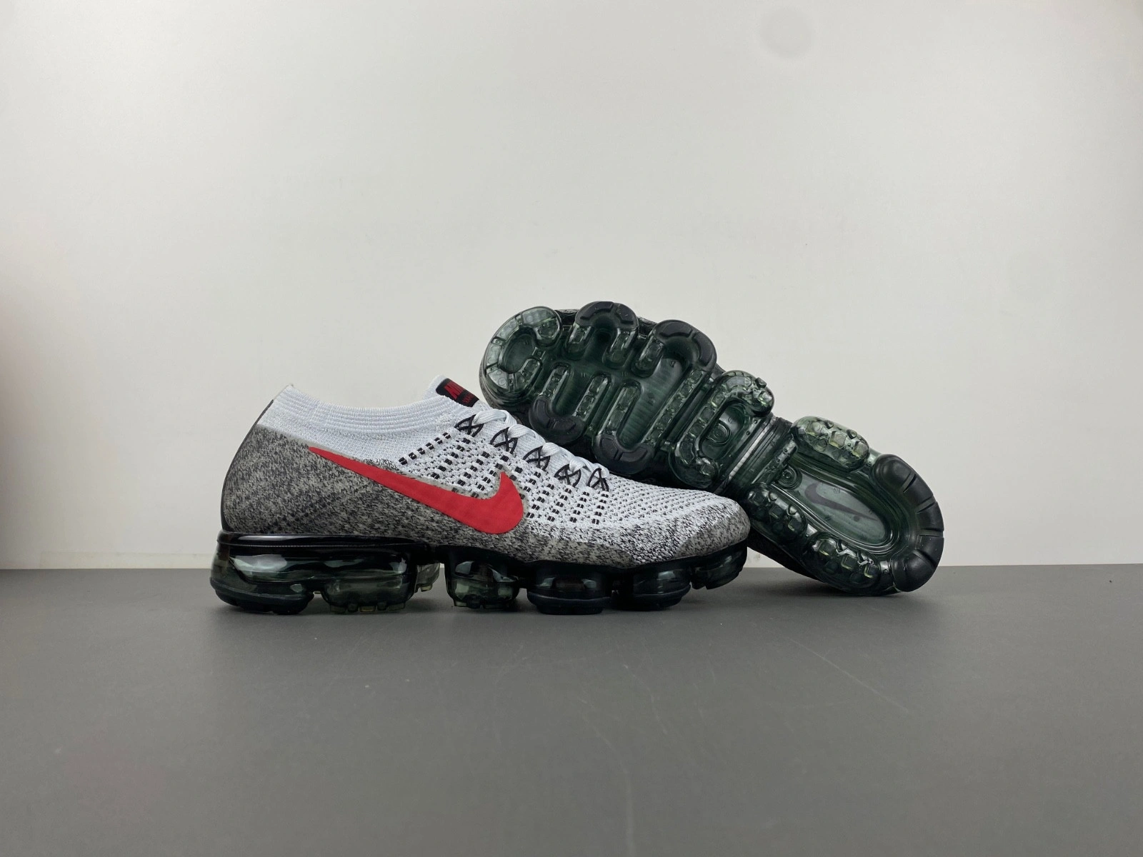 Nike Air VaporMax Platinum Red Black Men's - 849558-020