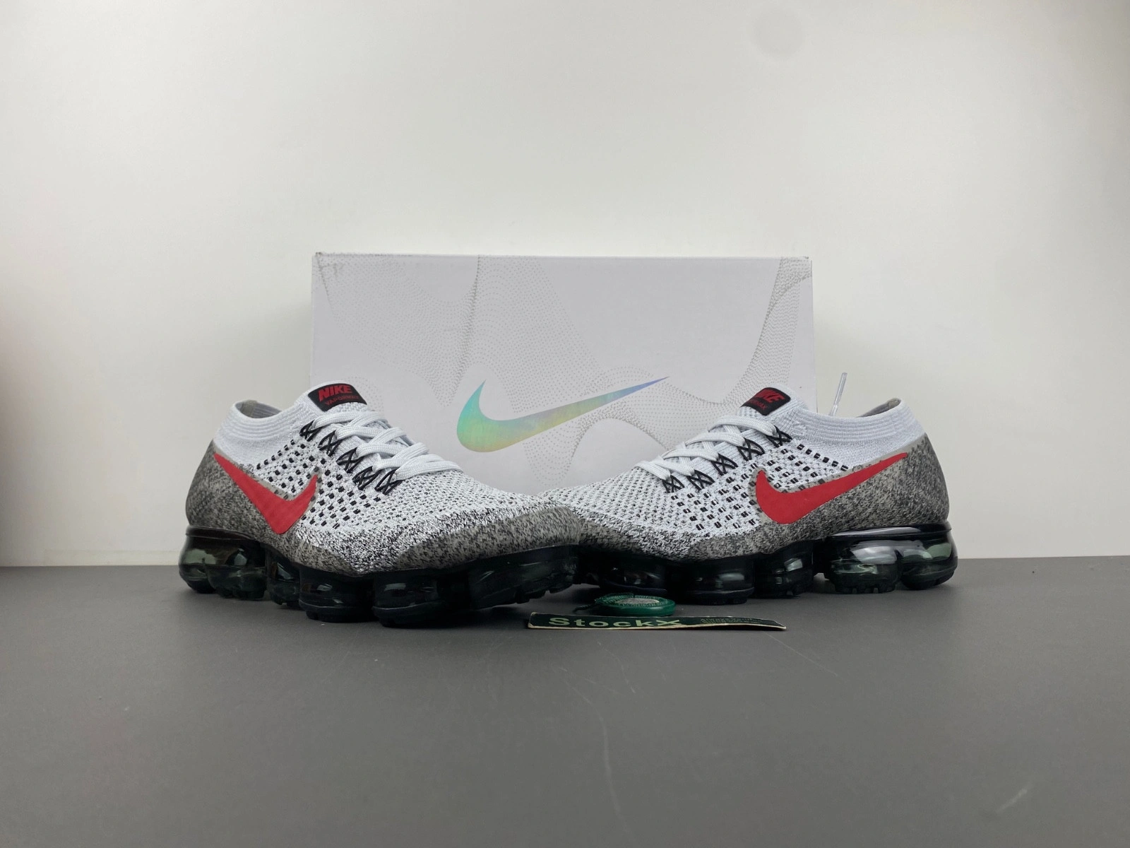 Nike Air VaporMax Platinum Red Black Men's - 849558-020