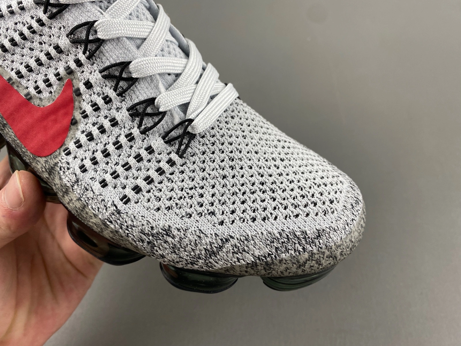 Nike Air VaporMax Platinum Red Black Men's - 849558-020