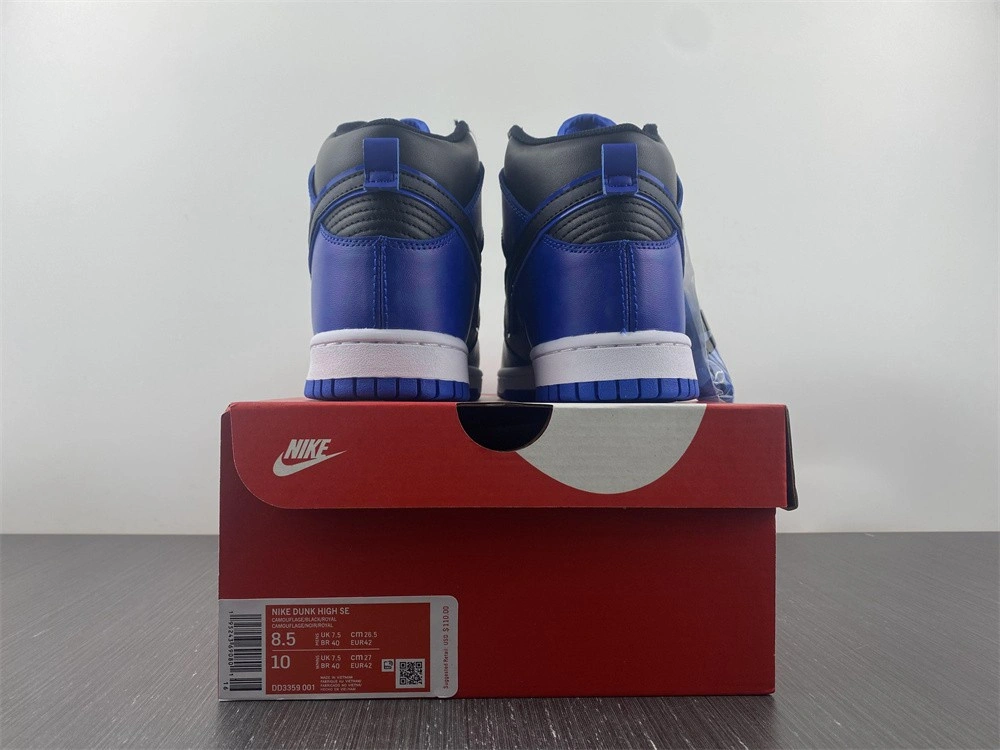 Nike Dunk High SE Camo Black Royal  DD3359-001