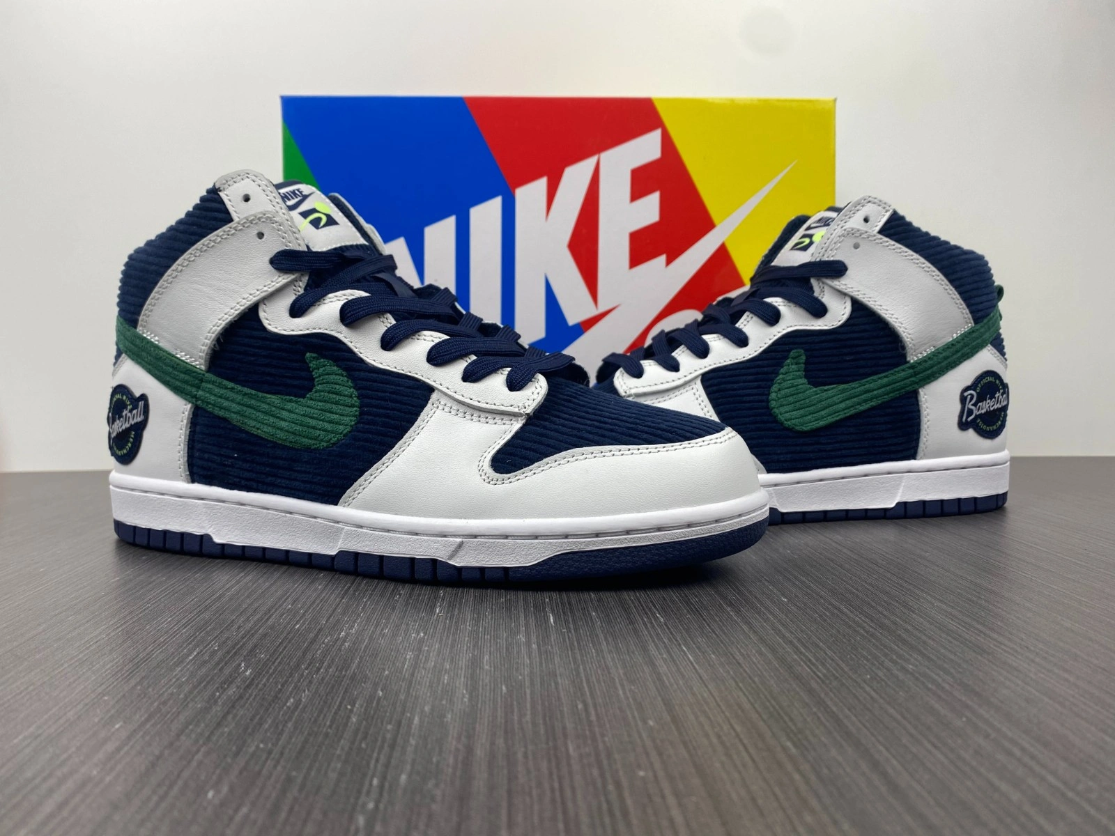 Nike Dunk High Sports Specialties White Navy  DH0953 400