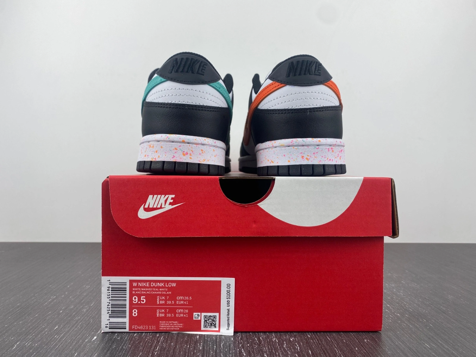 Nike Dunk Low Multiple Swooshes White Washed Teal (W)  FD4623-131