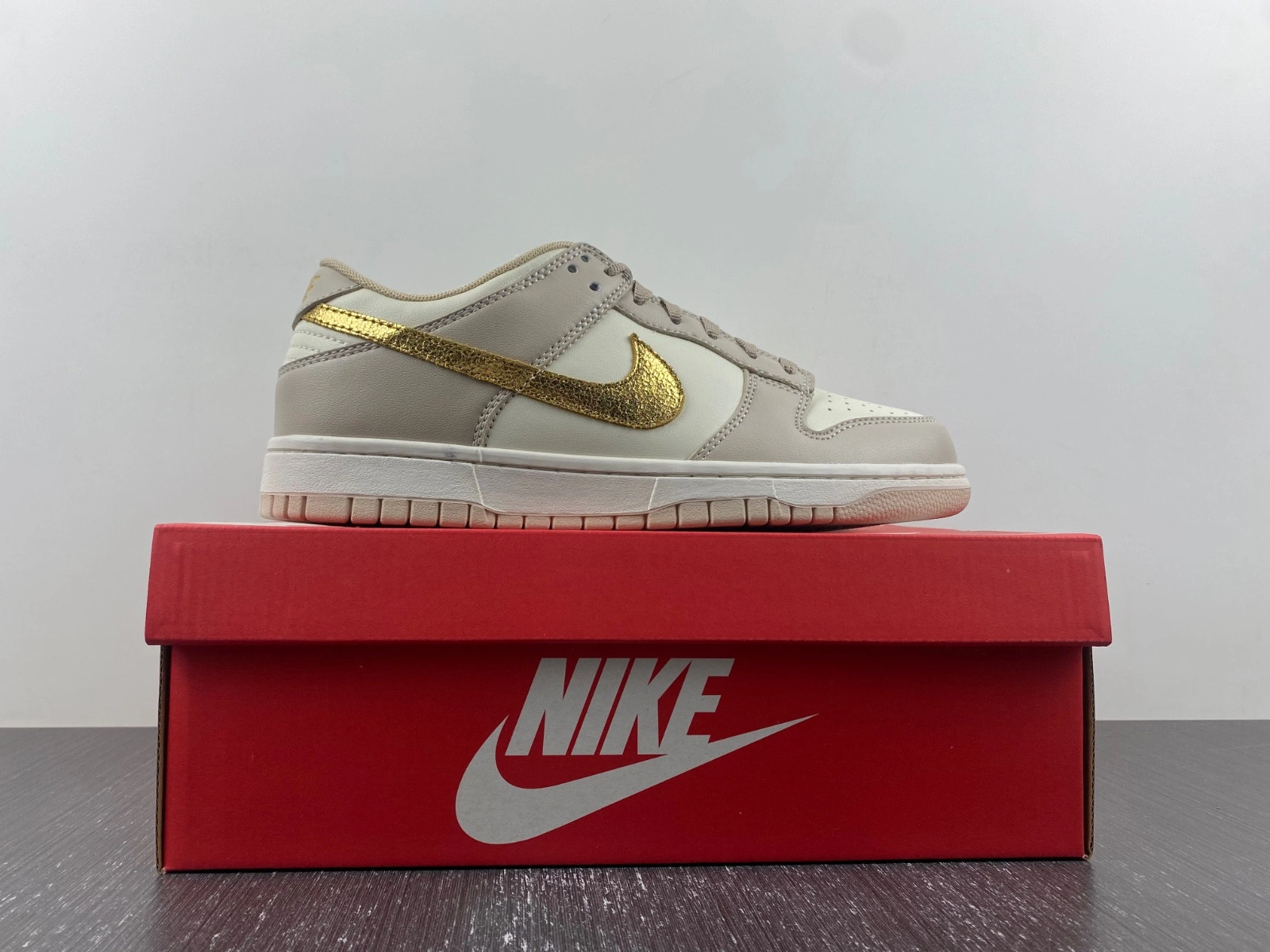 Nike Dunk Low Phantom Metallic Gold (Women's) DX5930-001