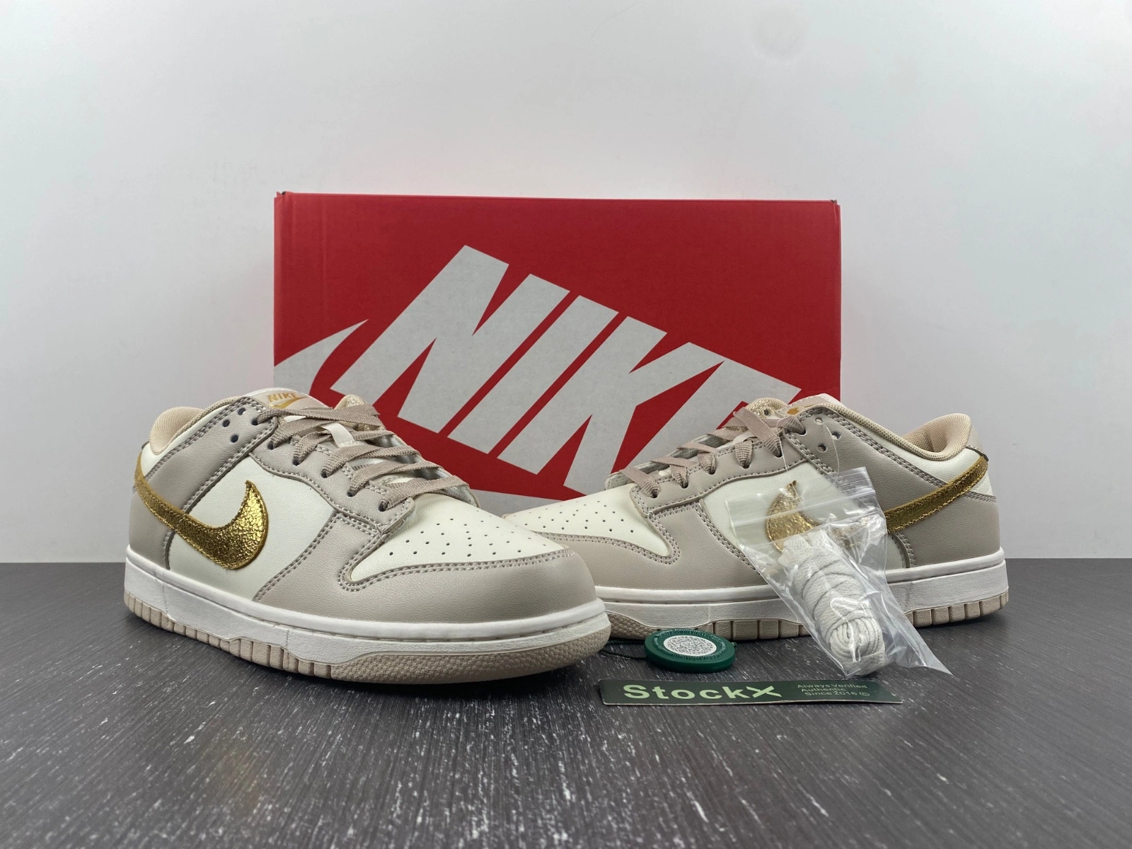 Nike Dunk Low Phantom Metallic Gold (Women's) DX5930-001
