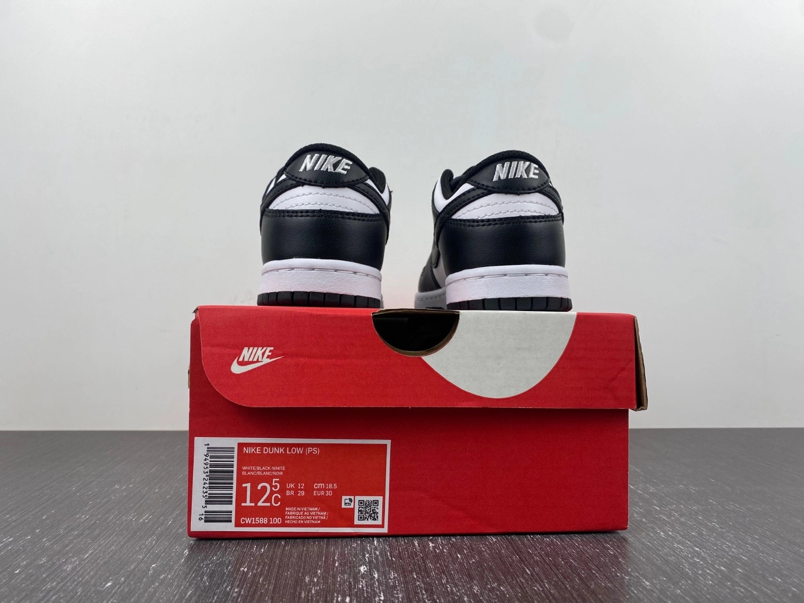 Nike Dunk Low Retro White Black Panda (2021) (PS) Kids  CW1588-100
