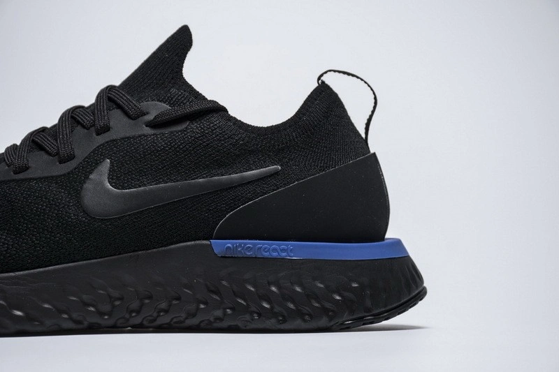 Nike Epic React Flyknit Black Racer Blue  AQ0067-004