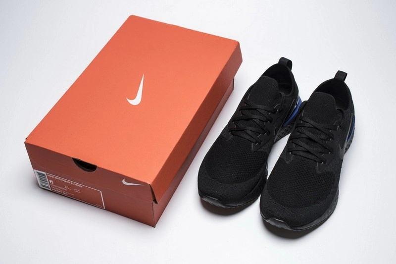Nike Epic React Flyknit Black Racer Blue  AQ0067-004
