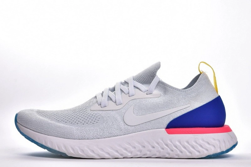 Nike Epic React Flyknit White Racer Blue Pink Blast  AQ0067-101