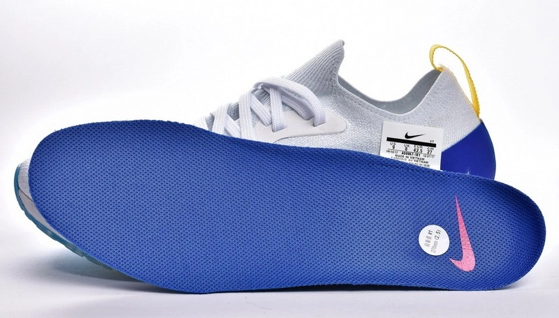 Nike Epic React Flyknit White Racer Blue Pink Blast  AQ0067-101