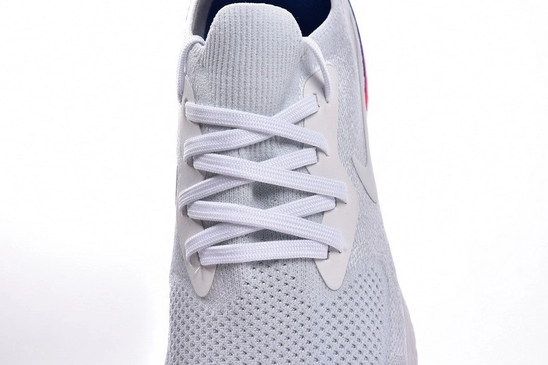 Nike Epic React Flyknit White Racer Blue Pink Blast  AQ0067-101