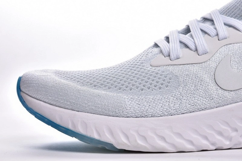 Nike Epic React Flyknit White Racer Blue Pink Blast  AQ0067-101