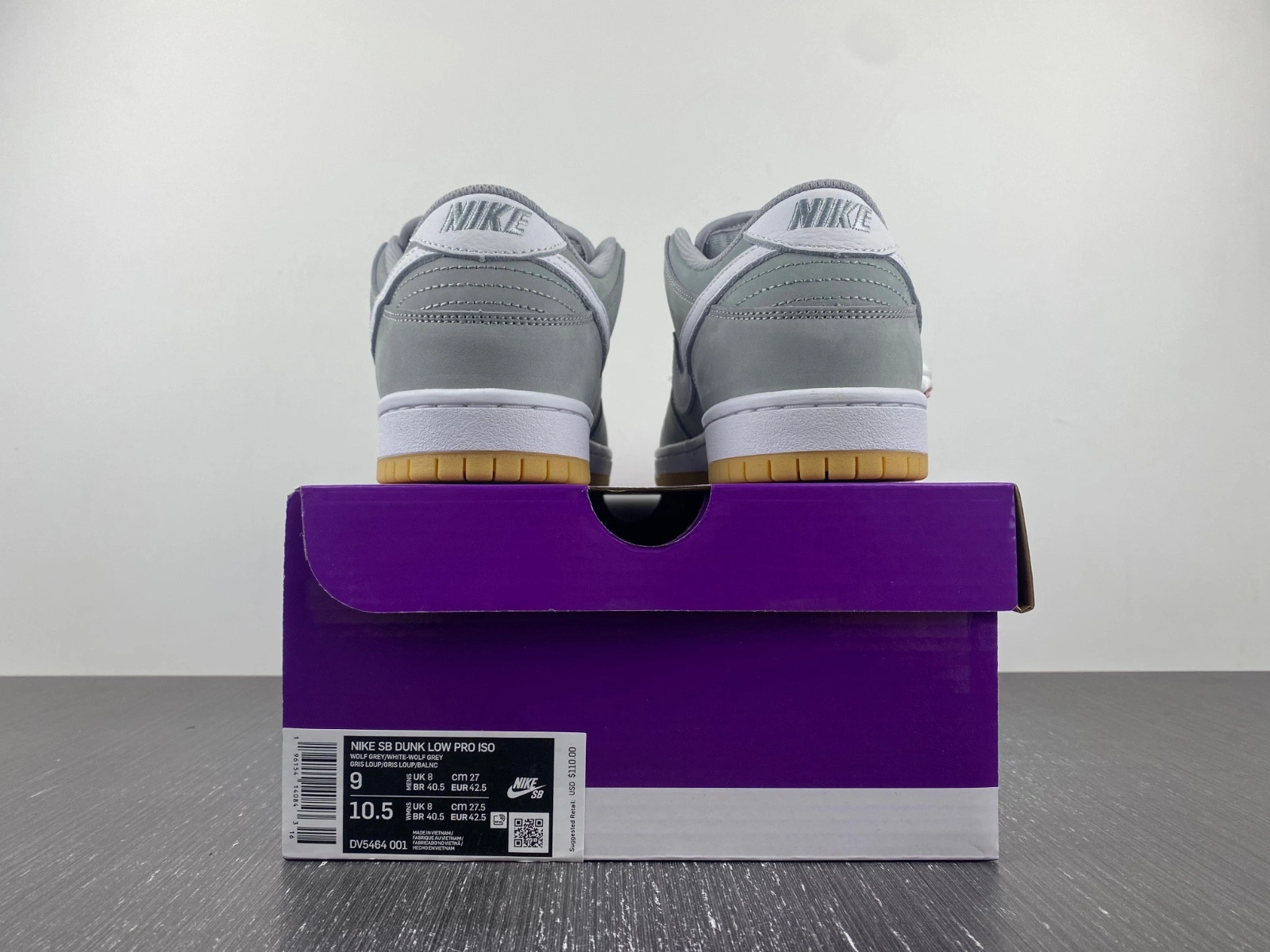 Nike SB Dunk Low Pro ISO Orange Label Wolf Grey Gum  DV5464-001