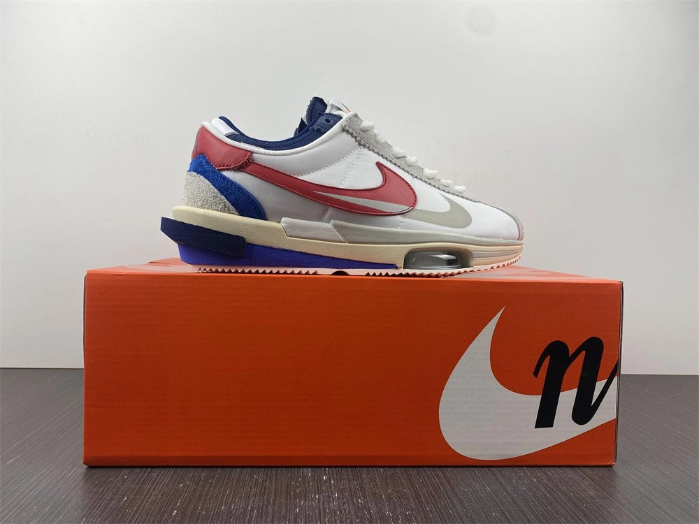 Nike Zoom Cortez SP sacai White University Red Blue  DQ0581-100