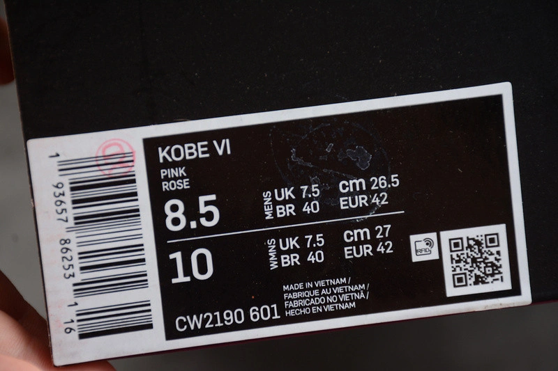 Nike Zoom Kobe 6 Think Pink Pinkfire Metallic Silver White CW2190-601