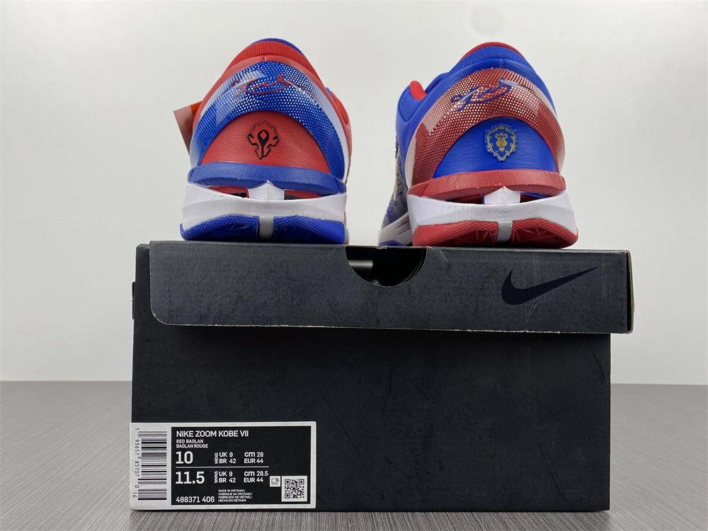 Nike Zoom Kobe VII RLX Red Blue Metallic Gold 488371-406