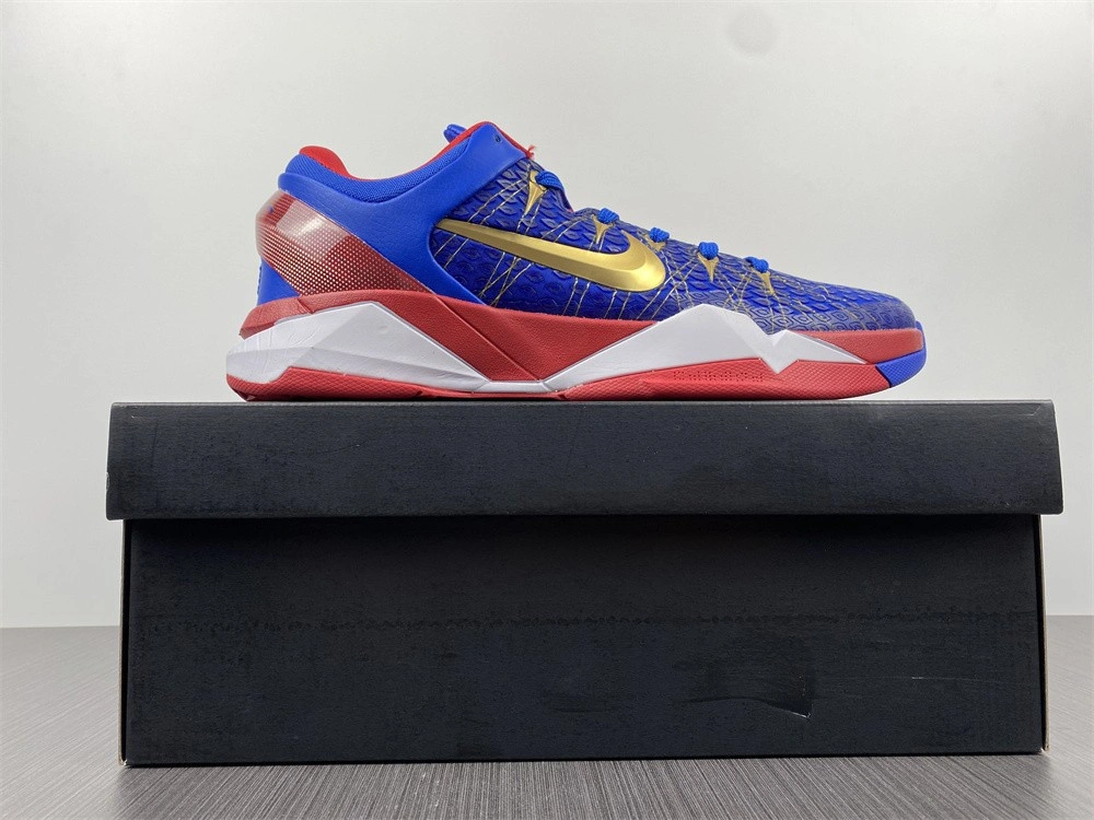 Nike Zoom Kobe VII RLX Red Blue Metallic Gold 488371-406